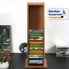 ZHWFDC Record Holder CD Storage Rack PS4 Game Disc Finishing Rack,Wooden CD Rack Display Shelf Stand,CD Storage Organizer Rack(Size:57x22.5x20cm/22.4x8.8x7.8in) view 3