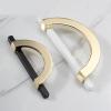 NALsa Zinc Alloy Black Gold Door Handles Kitchen Cabinet Handles Solid Drawer Knobs Fashion Furniture Hardware 1Pcs (Color : Bronze 96mm) view 1