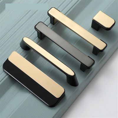 NALsa Modern Cabinet Door Handles and Knobs Detachable Zinc Alloy Black Gold Furniture Handles Drawer Pulls Hardware 1Pcs (Color : 6131-96mm G-01)