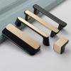 NALsa Modern Cabinet Door Handles and Knobs Detachable Zinc Alloy Black Gold Furniture Handles Drawer Pulls Hardware 1Pcs (Color : 6131-96mm G-01) view 3