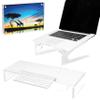 Mammoth DuraClear Ultimate Office Set: Ergonomic Acrylic Laptop Stand, 4x6 Picture Frame & Monitor Riser - Elevate & Organize Your Workspace view 1