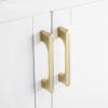 NALsa Modern Simple Golden Zinc Alloy Gold Handle Cabinet Drawer Knob Kitchen Cupboard Door Pull Half Moon Furniture Hardware 1Pcs (Color : Gray 96mm) view 3