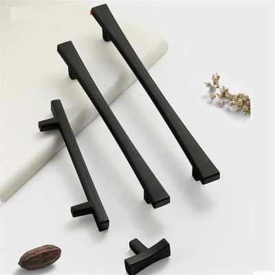 NALsa Modern Zinc Alloy Black Gold Door Handles Kitchen Cabinet Handles Solid Drawer Knobs Fashion Furniture Handle Hardware 1Pcs (Color : Gold-192mm)
