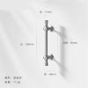 NALsa Modern Zinc Alloy Black Gold Door Handles Kitchen Cabinet Handles Solid Drawer Knobs Fashion Furniture Hardware 1Pcs (Color : Silver 96mm) view 2