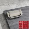 Hidden Door Handles Zinc Alloy Punch-Free Pulls Cover Floor Cabinet Handle Gold Black Furniture Handle Hardware 1Pcs (Color : Nickel Brushed-64mm) view 2
