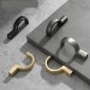 Hidden Door Handles Zinc Alloy Punch-Free Pulls Cover Floor Cabinet Handle Gold Black Furniture Handle Hardware 1Pcs (Color : Nickel Brushed-64mm) view 4