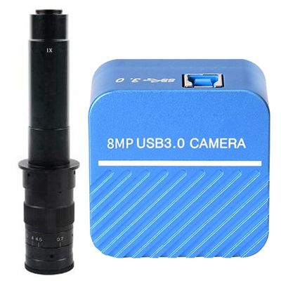 8MP 4K USB 3.0 Microscope Camera UVC Measurement Electronic Digital Microscope & 300X C-Mount Lens