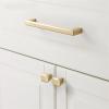 NALsa Pulls Cupboard Pearl Gold Brass Cabinet Door Handles Gray Zinc Alloy Drawer Knobs Kitchen Furniture Hardware 1Pcs (Color : B-Silver 96mm) view 3