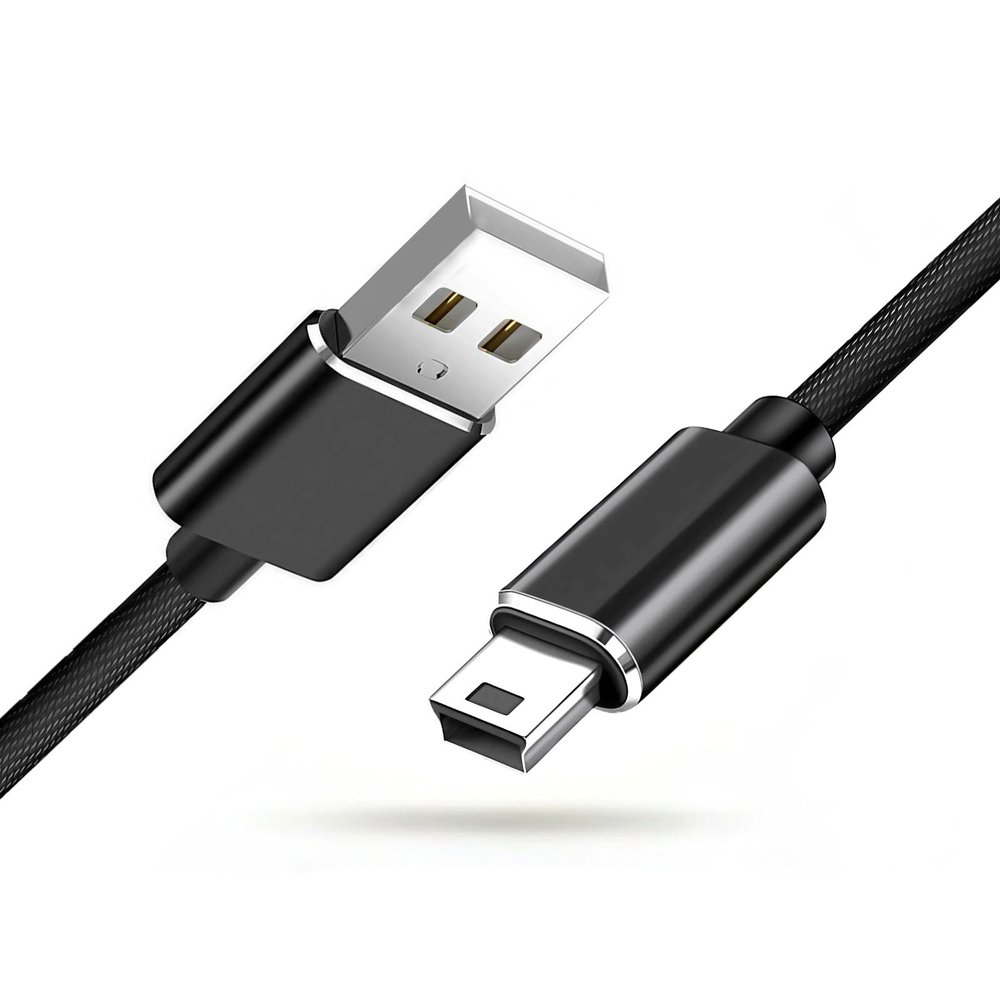 Jonfolk Mini USB Charger Cable for Texas Instruments TI-84 Plus CE/TI-84 Plus C Silver Edition/TI-89/TI-Nspire CX & CX CAS Graphing Calculators, Nylon-Braided 3FT Charging & Data Cord with Cable Tie