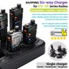 BF-F8HP UV-5R+ UV-5RE UV-5RTP UV-5X3 Six Way Charger Multi Unit Charger Station with UV-5R 5W Walkie Talkies Set view 3