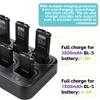 BF-F8HP UV-5R+ UV-5RE UV-5RTP UV-5X3 Six Way Charger Multi Unit Charger Station with UV-5R 5W Walkie Talkies Set view 4