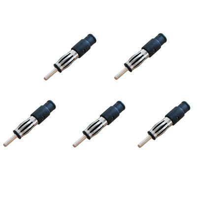 CCeCCe 5 Pack Car Radio Antenna DIN Plug Replacement Car Stereo Antenna Teminal End Male Jack for Car Audio Head Unit CD Player AM FM Hidden Windshield Antenna Adhesive Patch Antennae