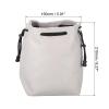 PATIKIL Soft Drawstring Lens Case, Lens Pouch Bag with Cotton Pad 5.91" x 3.94" Thick Fleece Cloth Camera Lens Bag for SLR Lens Water Cups Grey view 2