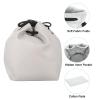 PATIKIL Soft Drawstring Lens Case, Lens Pouch Bag with Cotton Pad 5.91" x 3.94" Thick Fleece Cloth Camera Lens Bag for SLR Lens Water Cups Grey view 3