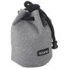 PATIKIL Soft Drawstring Lens Case, Lens Pouch Bag with Cotton Pad, Grey view 1