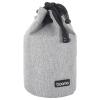 PATIKIL Soft Drawstring Lens Case, Lens Pouch Bag with Cotton Pad 3.9" OD Thick Fleece Cloth Camera Lens Bag for SLR Lens Water Cups, Grey view 1