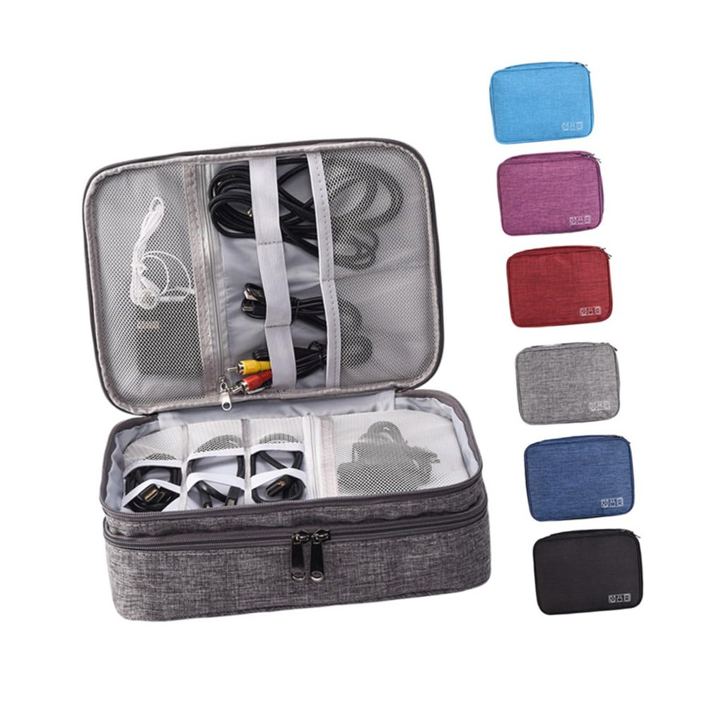 PACKOVE 1pc Multifunctional Storage Bag Travel Gadgets Organizer Cable Bag for Electronics
