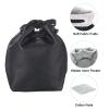 PATIKIL Soft Drawstring Lens Case, Lens Pouch Bag with Cotton Pad 3.94" x 3.94" Thick Fleece Cloth Camera Lens Bag for SLR Lens Water Cups Black view 3