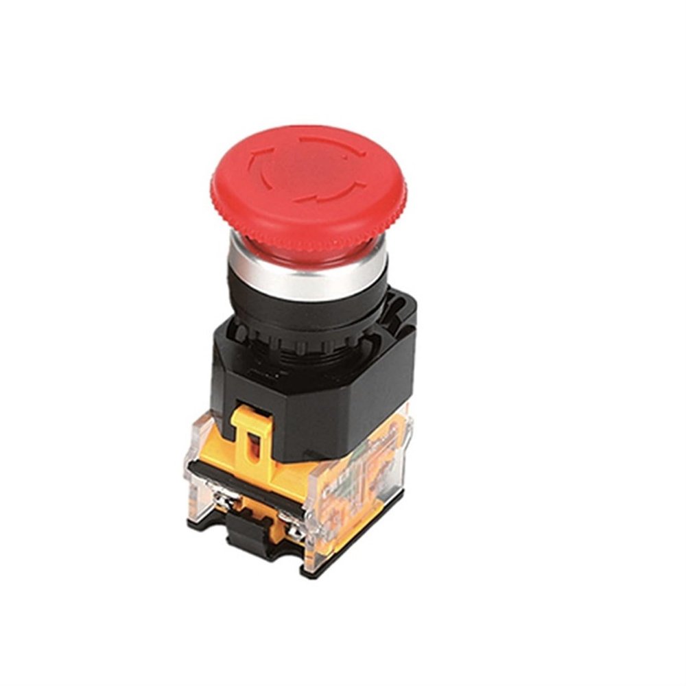 1 pcs LA38-11ZS E-Stop 22mm Red Mushroom Cap emergency Stop Button for milling router