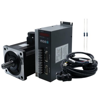 130ST M10025 10Nm 2.6kw 2500rpm 220V 380V AC Servo Motor With T3A 20A T3M 15A Engine Drive For Engraver Milling Router (Size : 380V)
