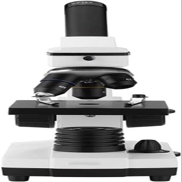 CHIPEL Professional Biological Microscope Microscope 64X-640X Up/Down LED Monocular Microscope for Students Kids Education with Slides