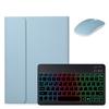 kaidisen Backlit Keyboard for Galaxy Tab A7 10.4 inch 2022/2020 Model (SM-T509 T500 T503 T505 T507), Keyboard Case with Mouse, Detachable Backlight Color Keyboard Case,Mist Blue+Black view 1