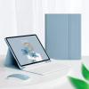 kaidisen Backlit Keyboard for iPad 9th 8th 7th Generation iPad Air 3rd Gen/iPad Pro 10.5 Case with Mouse and Detachable RGB Colorful Backlight Color Keyboard Case,Mist Blue+White view 2