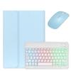 kaidisen Backlit Keyboard for Galaxy Tab S6 Lite 10.4" 2024/2022/2020 Keyboard Case with Mouse, Detachable Backlight Color Keyboard Case,Light Blue+White view 1