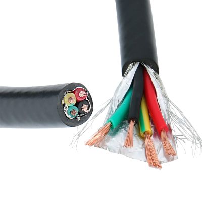 10 meter UL2464 4c 4 core 22awg / 4x1mm^2 double shielded cable of stepper motor engine and vfd for engraving router (Color : 4 core, Size : 10M_22 AWG)