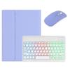 kaidisen Backlit Keyboard Case for iPad Air 11 inch M3/M2 (2025/2024)/ Air 5th/4th Generation 10.9 inch Case with Mouse and Detachable Backlight Keyboard,Purple+White view 1