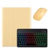 kaidisen Backlit Keyboard Case for iPad (A16) 11th Gen 2025/ iPad 10th Generation 2022 10.9 inch Case with Mouse and Detachable Backlight Keyboard,Yellow+Black view 1