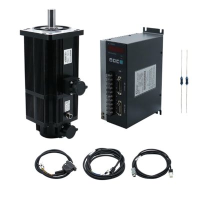 1.5KW 220VAC 110ST M05030 130ST M06025 M10015 5Nm 6Nm 10Nm Servo Motor Kit With T3M T3L Engine Drive For Mill Engraver (Color : No RS485 with brake, Size : 110ST 5Nm)