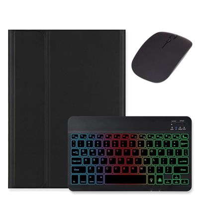 kaidisen Backlit Keyboard Case for iPad (A16) 11th Gen 2025/ iPad 10th Generation 2022 10.9 inch Case with Mouse and Detachable Backlight Keyboard,Black+Black