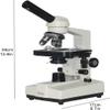 CHIPEL Microscope for Laboratory Compound Monocular Microscopes LED Illumination Microscope Abbe Condenser for Kids Students School Laboratory view 2