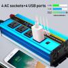 4000 Watt Pure Sine Wave Power Inverter(Peak Power 8000W) 12V/24V DC to 110V 120V/230V 240V Converter for Family RV Off Grid Solar System Car,24v to 230v view 4