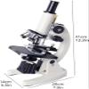 CHIPEL Microscope for Laboratory Compound Monocular Microscopes Coarse and Fine Focus Microscope with Metal Body for Kids Students School Laboratory view 2
