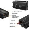 1000W-2200W Pure Sine Wave Inverter Car Power Inverters,12V DC to 220V AC Converter for Camping, RV, Truck, Vehicles, Emergency with Dual 3.1A USB, AC Outlets,2200w view 3