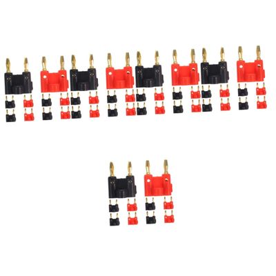 Homoyoyo 50pcs Plated Double Banana Connectors Audio Jack Accessory for Speakers Amplifiers Systems Easy Installation Design Mixed Colors