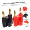 Homoyoyo 50pcs Plated Double Banana Connectors Audio Jack Accessory for Speakers Amplifiers Systems Easy Installation Design Mixed Colors view 4
