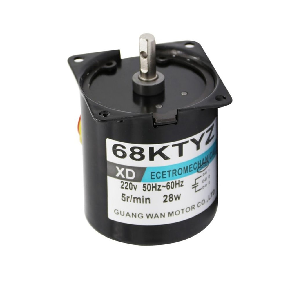 68KTYZ 68-28W AC 220V Permanent Magnet Gear Motor 1 RPM 2.5RPM 5RPM 10RPM 15RPM 20RPM 30RPM 50RPM small motor (Size : 60rpm)