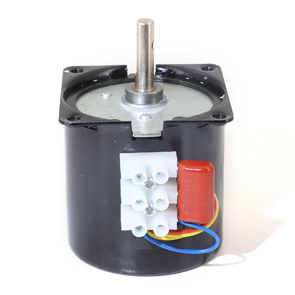 110V AC Motor 14W 60KTYZ Permanent Magnetic Synchronism Motor Center Shaft 7mm with Hole 2.5/5/10/15/20/30/40/50/60/80/110RPM (Size : 40rpm with bracket)