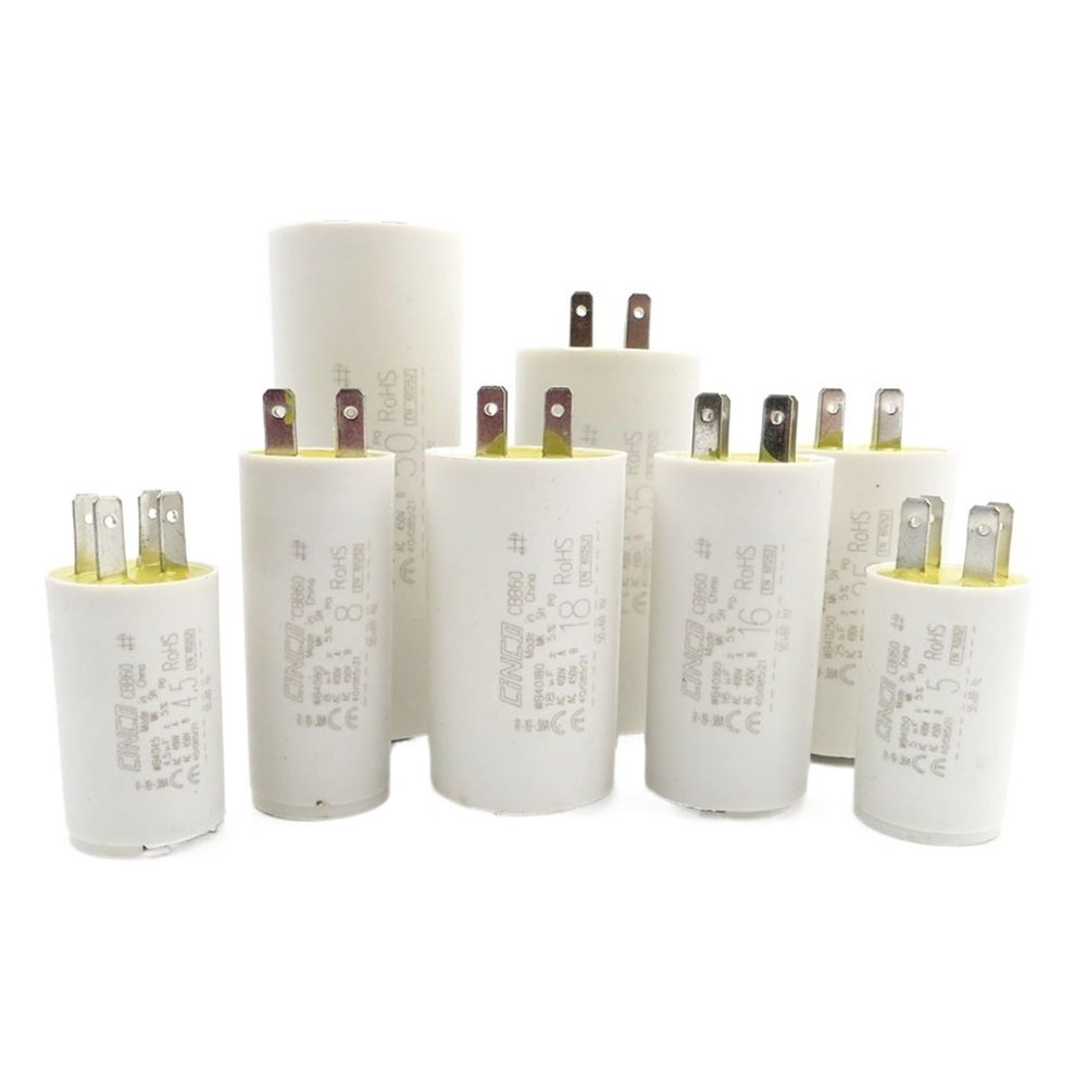 4.5 5 6 7 8 9 10 12 12.5 14 15 16 18 20 25 30 35 40 45 50 60 uF MFD MF Microfarad AC Motor 400V 450V Multifix WB40 Run Capacitor (Size : 5UF)