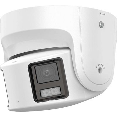 ENS-H SIPSP8MASBR/4-U 2x4MP Panoramic Fixed Turret Network Camera, 180 Degree 247 Full Color 4mm White LED True WDR VCA Human Vehicle Classification