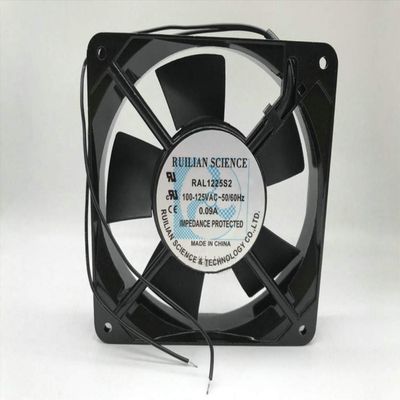 RAL1225S2 XINRUILIAN 100V 120mm Cooling Fan - 100-125V 0.09A 1225 2-Wire Cooling Fan