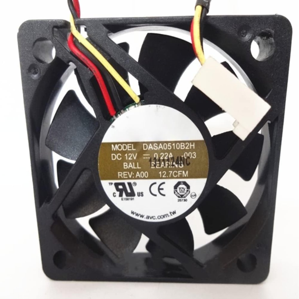 DASA0510B2H AVC 12V 50mm Cooling Fan - 0.22A 5CM 5010 3-Wire Cooling Fan