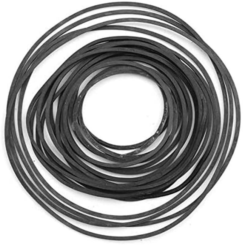 Cosyhat 50Pcs/Bag Wide 4mm Universal Mix Cassette Tape Machine Belts Assorted Common Drive Flat Rubber Belt for Recorder CD-ROM Video, Black