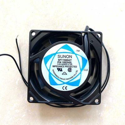 SF11580A SUNON 1082HSL 115V 80mm - 0.13A 50/60HZ 8025 2-Wire Cooling Fan