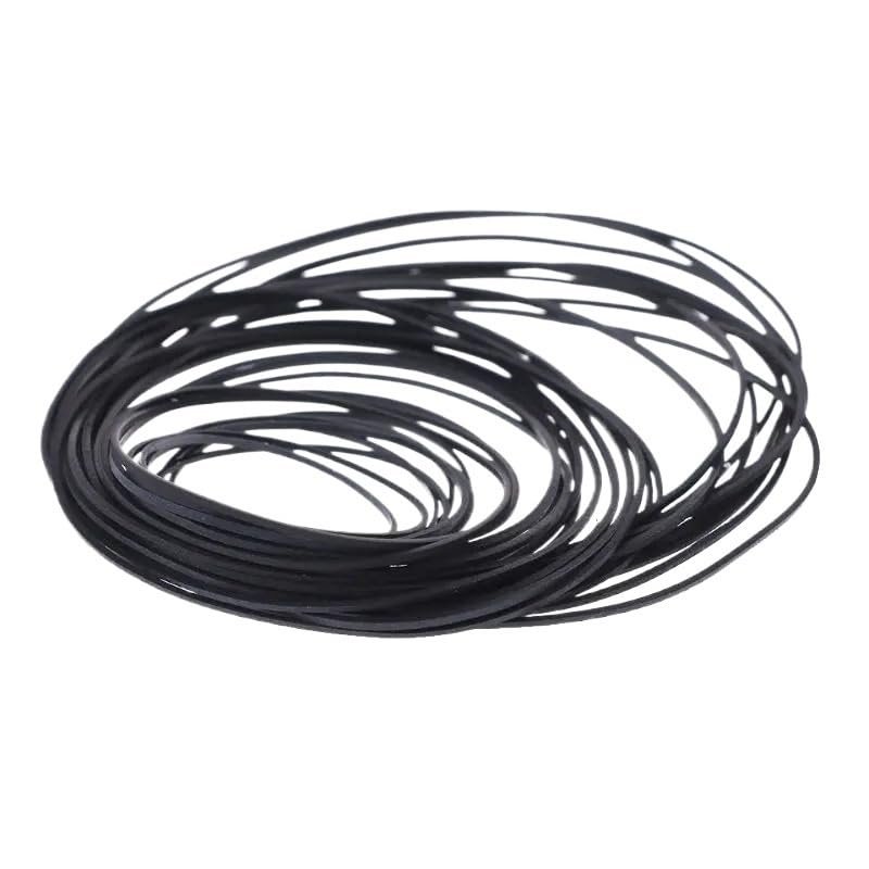 50Pcs/Set 1 * 1mm Mix Cassette Square Tape Machine Belts Drive Flat Belt Assorted Flat Rubber Belt Folding Length 45mm-130mm