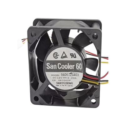 9A0612G403 12V 0.24A 6025 Cooling Fan,60X60X25MM 3-Wire