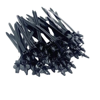 10-100pcs Car Wire Harness Fastener Clamp Clips Black Cable Ties Management Organizers Fit Compatible Car Corrugated Pipe Car-Styling (Color : 17.5cm 100pcs)